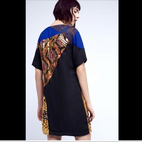 Anthro multi textile shift dress FLAW - Picture 2 of 10